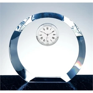 Optical crystal circle clock award