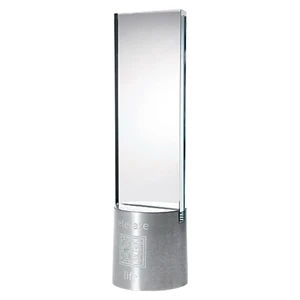 Clear Glass Award with Aluminum Base