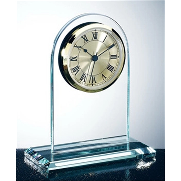 Jade glass arch clock award - Image 2