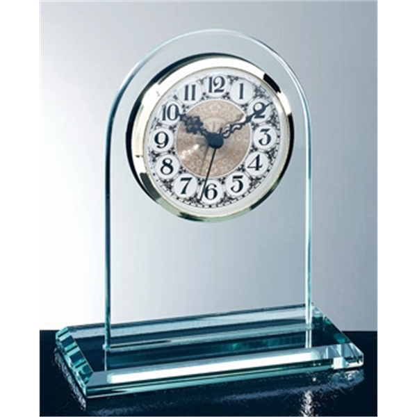 Jade glass arch clock award - Image 3