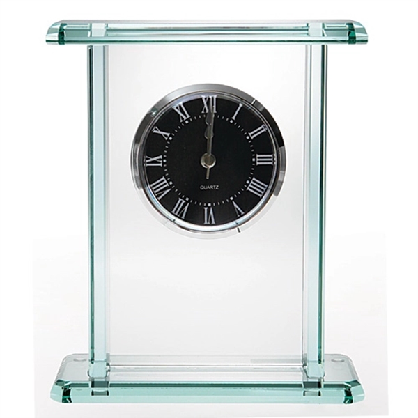 Jade glass clock award - Image 3