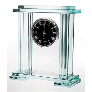 Jade glass clock award