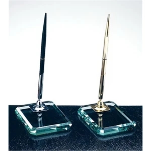 Jade glass pen set - deluxe beveled