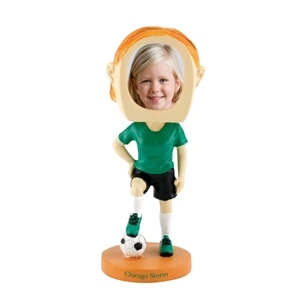 Soccer girl bobblehead
