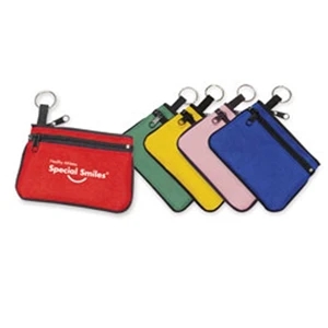Double-Zipper Coin Purse with Key Ring