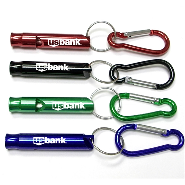 Whistle with carabiner key chain - Image 1