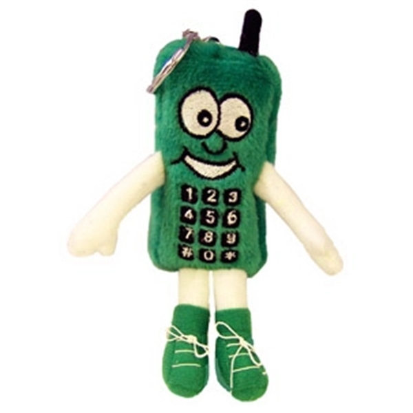 4" Green Cell Phone Keychain