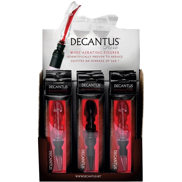 Decantus™ Aero Wine Aerating Pourers Display Set, Black - Image 1