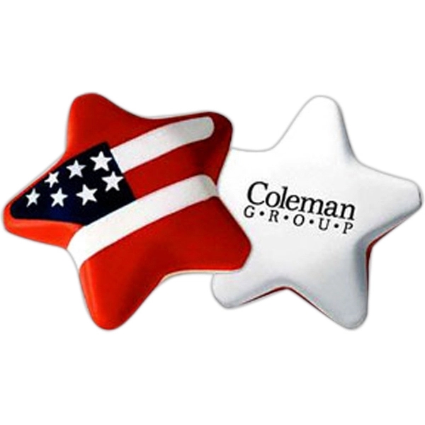 Red White And Blue Patriotic Star Stress Shape - Image 1