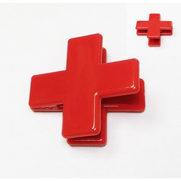 Red cross shape magnetic memo clip holder - Image 1