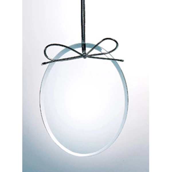 Clear glass oval ornament