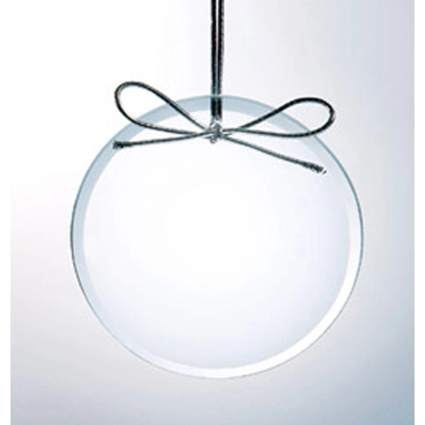 Clear glass round ornament