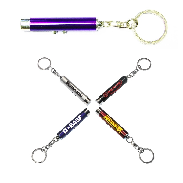 Dual function laser pointer and LED flashlight  keychain