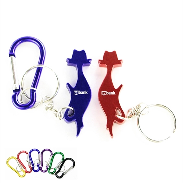 Cat shape bottle opener key chain - Image 1