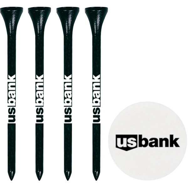 4 Plus golf tee set with marker