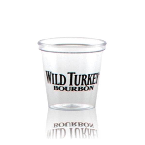 1 oz Clear Hard Plastic Shot Cup - Tradition