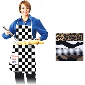 Checkered Flag Apron with Pocket