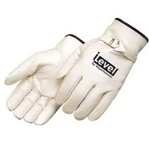 Quality Grain Cowhide Driver Glove with Pull Strap