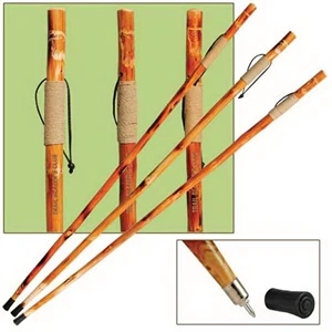 55" Wooden Hiking/Walking Stick with Rope-Wrapped Grip