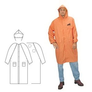 PVC/Polyester 2-Piece Orange Raincoat