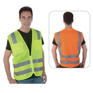 Class 2 Compliant Dual Horizontal Stripe Hi-Viz Safety Vest
