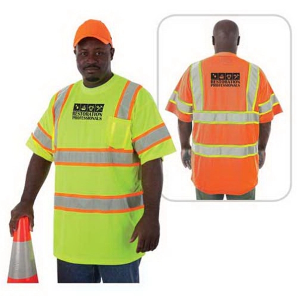 Class 3 Compliant Hi-Viz Highlight Safety T-Shirt