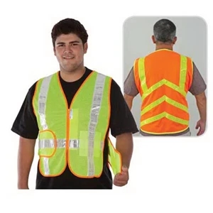 Class 2 Compliant Hi-Viz Expandable Stripe Mesh Safety Vest