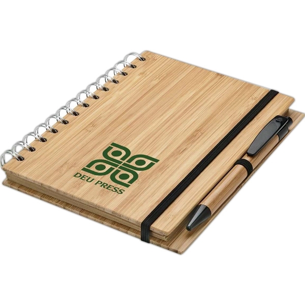 Albany Bamboo Notebook & Pen - Image 2