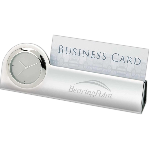 Struttura III Clock & Business Card Holder - Image 1