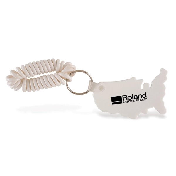USA Keychain with Coil