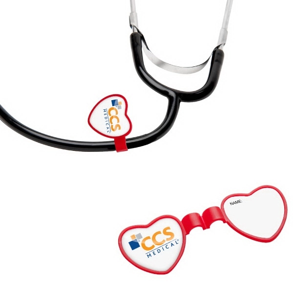 Heart Stethoscope ID Tag