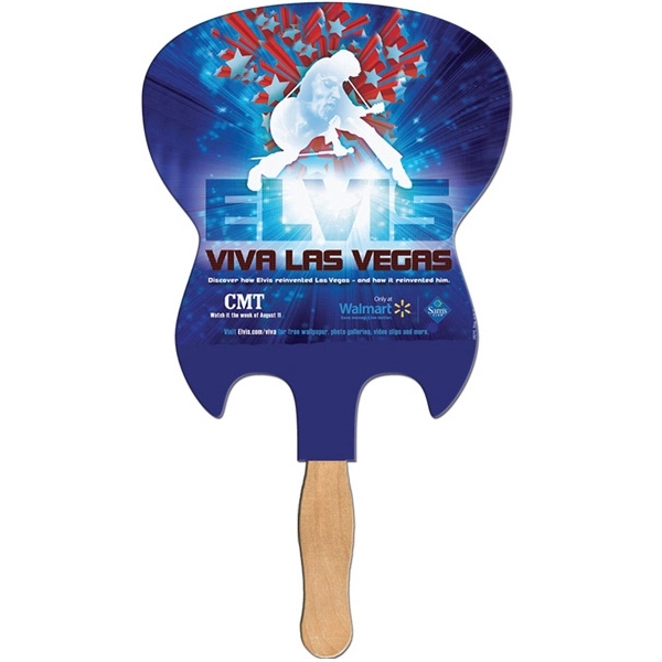 Electric Guitar Hand Fan Full Color - Image 1