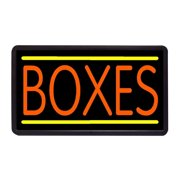 Boxes 13" x 24" Simulated Neon Sign