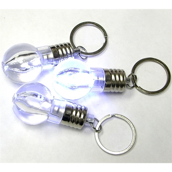 Super bright LED flashlight  swivel keychain - Image 1