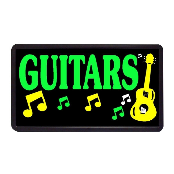 Guitars Guitars 13" x 24" Simulated Neon Sign