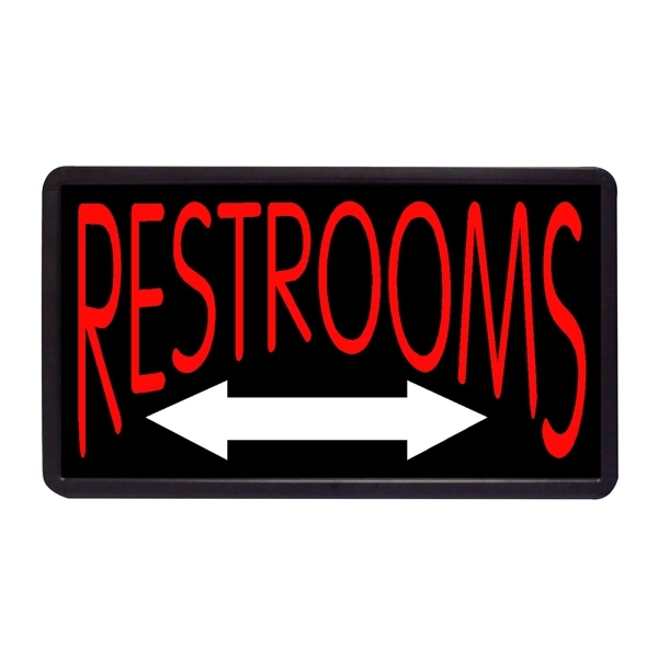 13" x 24" Simulated Neon Sign - Restrooms