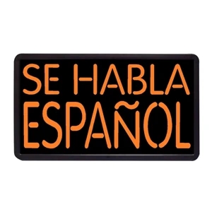 Se Habla Espanol 13" x 24" Simulated Neon Sign