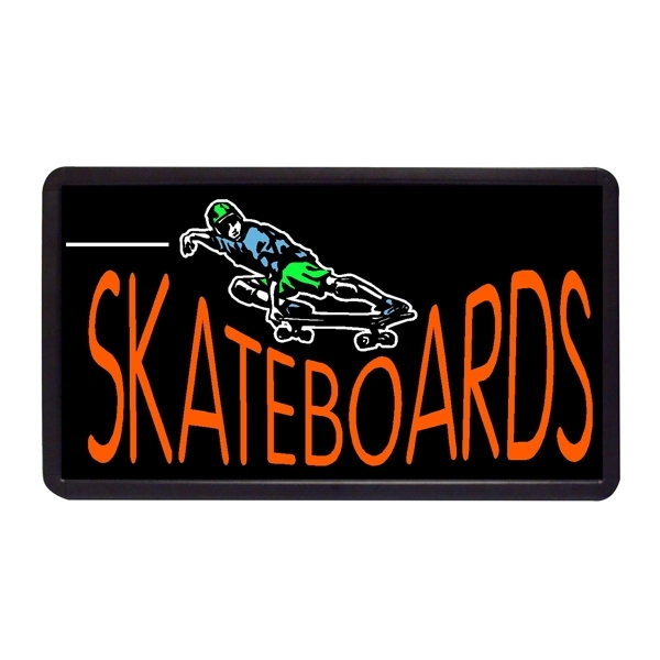 Skateboards 13" x 24" Simulated Neon Sign