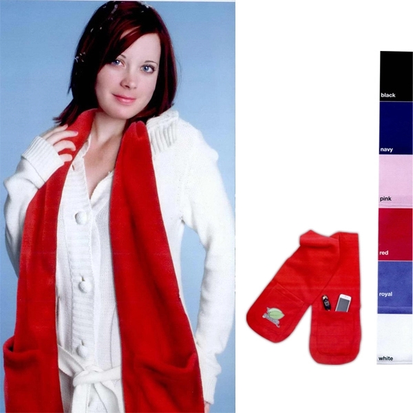 Fleece Scarf with Pockets - Image 1