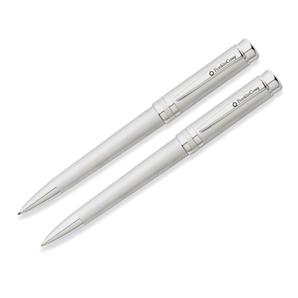 Satin Chrome Ballpoint Pen and 0.9mm Pencil Set