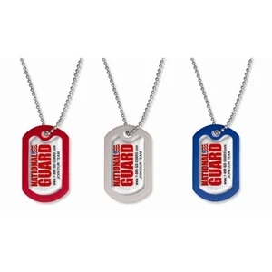 Metal Dog Tag with Silicone Border