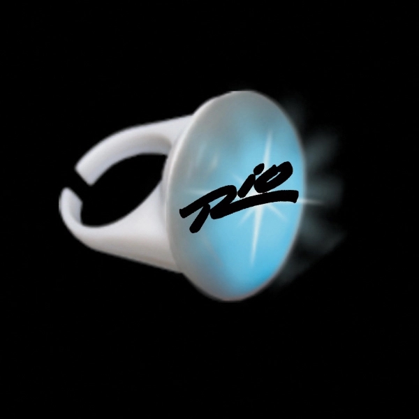 Blue LED Light Up Glow Button Ring