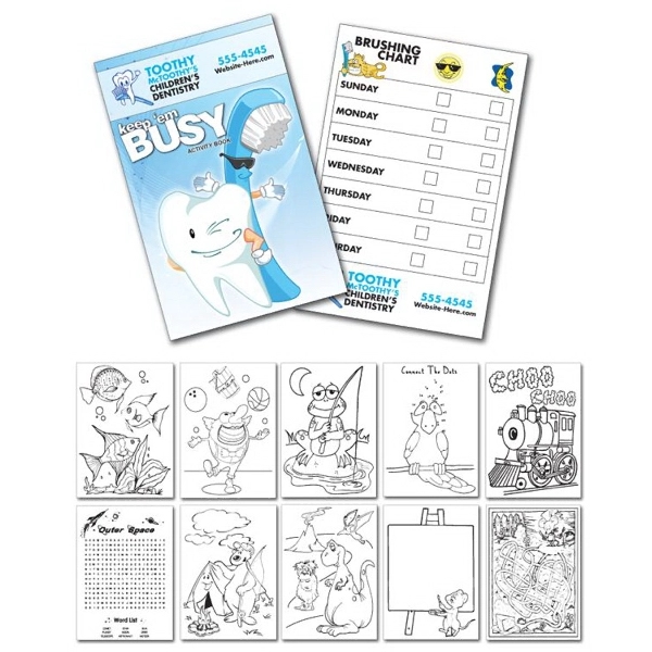 Activity Coloring Book - 5.5x8.5 - (12-Page Dentist)