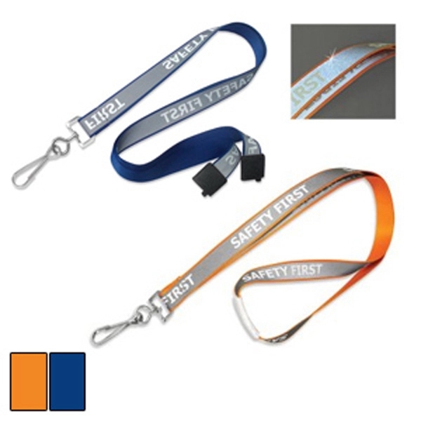 5/8&quot; &quot;Safety First&quot; Glow-in-the-Dark Breakaway Lanyard