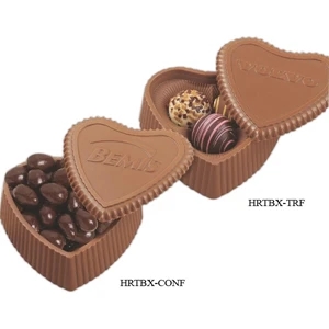 Milk Chocolate Heart box with 3 filled assorted truffles