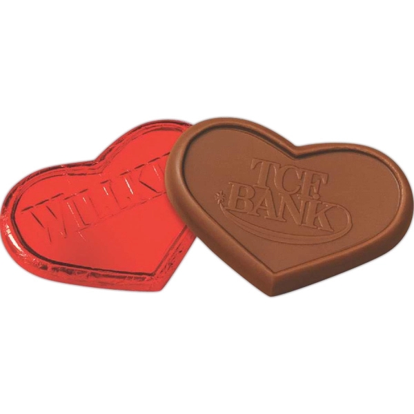 Heart Foiled Wrapped Molded Milk Chocolate - Image 1
