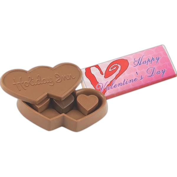 Chocolate Candy Heart Box with Heart Truffles - Image 1