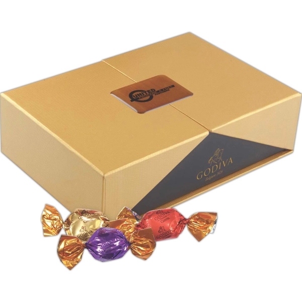 Label Printed Golden Box of Godiva Chocolate Sweets - Image 1