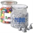 22 oz glass jar filled with personalized anisette candy