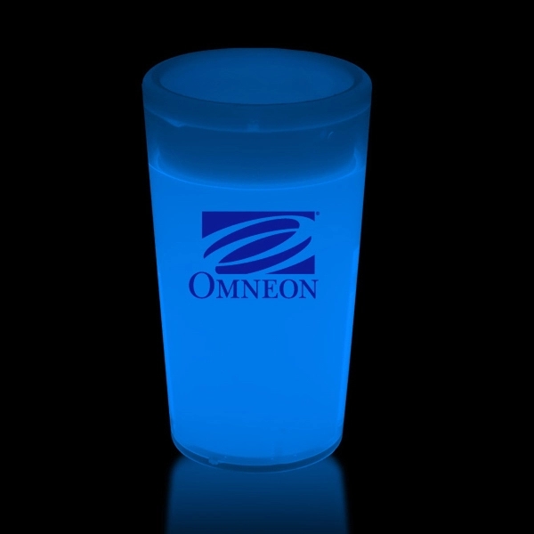 Blue 2 oz. Tapered Style Light Up Glow Shot Glass